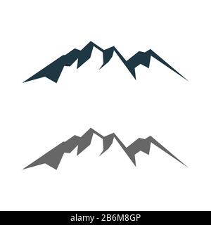 Mountain Icon Logo Vector Template Illustration Design. Vektor EPS 10. Stockfoto