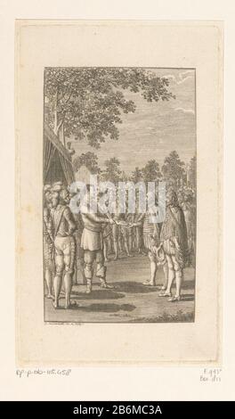 Ferdinand II. Neemt het document van Albrecht van Wallenstein in ontvangst Ferdinand II. Nimmt das Dokument Albrecht von Wallenstein erhaltenen Objekttyp an: Bild Artikelnummer: RP-P-ob-115.458Katalogusreferentie Bauer 1851Engelmann 943-2 (2) Anzahl der Staaten bekannt-3 (3) Kennzeichnungen/Marken: Sammlermarke, Verso, gestempelt: Lugt 2228 Hersteller: Druckerhersteller Daniel Nikolaus Chodowie: Cki (denkmalgeschütztes Gebäude) in seiner Gestaltung: Daniel Nikolaus Chodowiecki (denkmalgeschütztes Objekt) Herstellung: Berlin Datum: 1800 Material: Papiertechnik: Ätzmaße: Plattenkante: H 212 mm × W 125 mmToelichtingPrent US Stockfoto