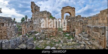 Der Triumphbogen von Tyrus, Tyrus, Libanon Stockfoto