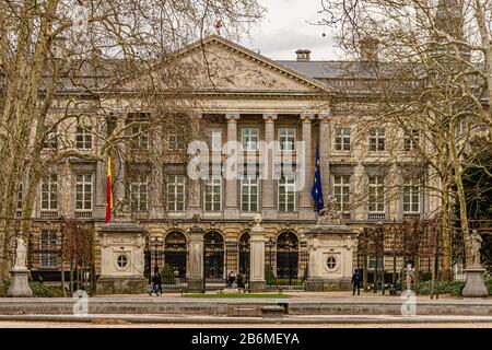 Das Palais de la Nation, das belgische Gebäude des Bundesparlaments in Brüssel, Belgien. März 2019. Stockfoto