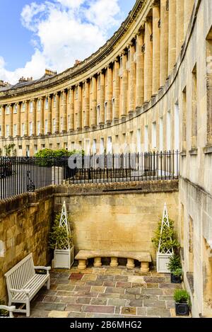 Die Royal Crescent Bath Somerset England Stockfoto