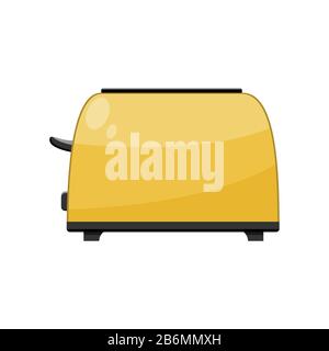 Cartoon Küche gelber Toaster. Vektorgrafiken Stock Vektor