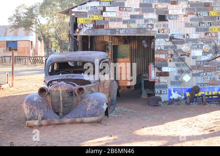 Momentaufnahme einer verschwundenen Lebensweise in Gwalia, Western Australia Stockfoto