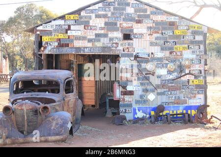 Momentaufnahme einer verschwundenen Lebensweise in Gwalia, Western Australia Stockfoto