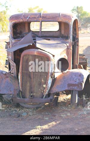 Momentaufnahme einer verschwundenen Lebensweise in Gwalia, Western Australia Stockfoto