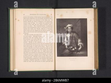 Foto Reproduktion eines Bildes in ein Gemälde eines Blumenmädchens von Bartolomé Esteban MurilloThe Flower Whim. Von Murillo (Titelobjekt) Objekttyp: Fotomechanische Reproduktion Seite drucken Objektnummer: RP-F-2001-7-184-3 Hersteller: Hersteller: Anonym zu drucken von: Anonym zum Malen von: Bartolomé Esteban Murillo Datum: CA. 1861 - in oder vor 1871 Material: Papiertechnik: Woodburytypie Abmessungen: Bild: H × 122 mm b 97 mmToelichtingPrent gegenüber Seite 28. Betrifft: Mädchen (Kind zwischen Kleinkind und Jugend) schneiden Blumen, Nasenblut, Blumenstrauß Stockfoto