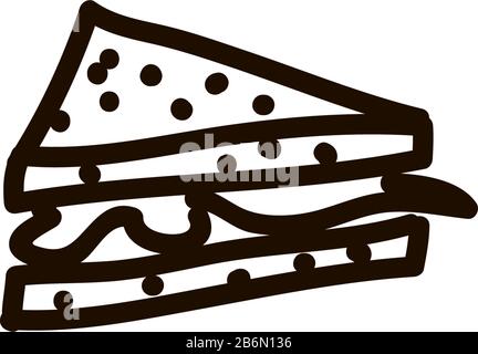 Symbol für Sandwich-Symbol: Isoliertes Vektorzeichen Stock Vektor