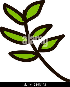 Vektorsymbol für Baumblätter. Vektorgrafiken. Vektorsymbol Ash neem Blattclip Art. Cartoon Stock Vektor