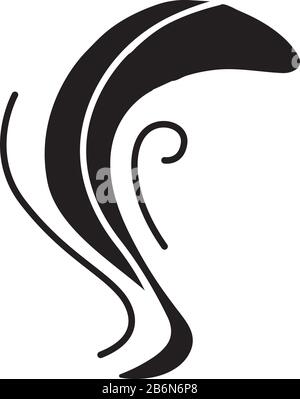 Geruchsanzeige für schwarze Glyphe. Schlechter Geruch. Duft von Parfüm. Stinkwolke, Gestank, Gas. Duftkurven. Rauchstrom, Rauchwirbel, Verdunstung. Silhouettensymbol Stock Vektor