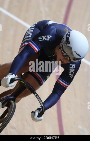 Die französische Frauenkeirin, die Im Viertelfinale 2 Heat im Rahmen der von Tissot am März 2020 Präsentierten Rennradweltmeisterschaften 2020 im Velodrom in Berlin, Deutschland - Foto Laurent Lairys/DPPI Stockfoto