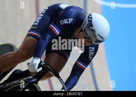 Die französische Frauenkeirin, die Im Viertelfinale 2 Heat im Rahmen der von Tissot am März 2020 Präsentierten Rennradweltmeisterschaften 2020 im Velodrom in Berlin, Deutschland - Foto Laurent Lairys/DPPI Stockfoto