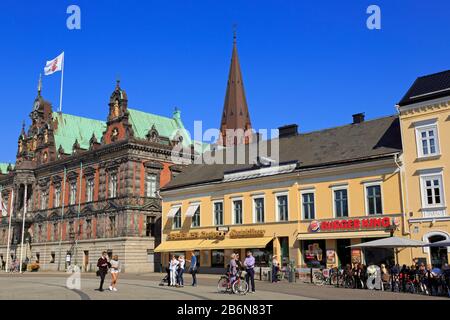 Rathaus am Stortorget-Platz, Altstadt, Malmö, Schweden Stockfoto