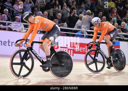 Harrie Lavreysen von Nederlandt und Jeffrey Hoogland von Nederlandt Männer Sprint -Finale 2 Heat während der von Tissot am März, 01 2020 auf dem Velodrom in Berlin, Deutschland, Präsentierten Rennradweltmeisterschaften 2020 - Foto Laurent Lairys/DPPI Stockfoto