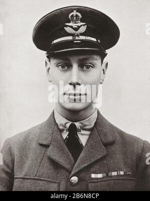 Prinz Albert als Offizier in der Royal Air Force. Prinz Albert Frederick Arthur George, Future George VI, 1895 - 1952. König des Vereinigten Königreichs und der Dominions des britischen Commonwealth. Von König Georg dem 6., veröffentlicht 1937. Stockfoto