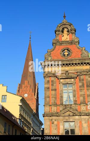 Rathaus am Stortorget-Platz, Altstadt, Malmö, Schweden Stockfoto