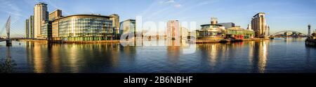 MediaCityUK und The Lowry, Salford Quays Stockfoto