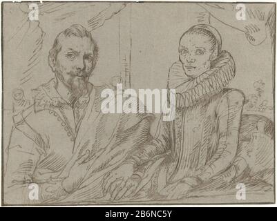 Frans Snijders en zijn vrouw Margaretha de Vos Frans Snyders und seine Frau Margaretha de Vos Objekttyp: Zeichnungsobjektnummer: RP-T-1883-A-229 Hersteller: Zu Malerei von Anthony van Dyck Künstler: Anonymous Datum: 1620 - 1691 Physische Merkmale: Stift in Braun auf braunem Papiermaterial: Papiertinte Technik: Stiftmaße: H 184 mm × W 246 mm Motiv: Historische Person (VOC, MARGARETHA DE) - historische Person (VOC, MARGARETHA DE) in einem Doppelporträt, Selbstporträt oder Malerhistorische Person (SNIJDERS, FRANZÖSISCH) - historische Person (SCHNEIDER, FRANZÖSISCH) in einem Doppelporträt wie: Frans Sni Stockfoto