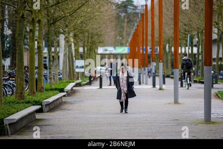 Tilburg, Niederlande. März 2020. Tilburg, Leere Stadt Tilburg wegen Corona Virus, 11-03-2020. Die Universität Tilburg ist wegen des Corona-Virus fast leer. Vorträge werden, wo möglich, per Livestream gehalten. Credit: Pro Shots/Alamy Live News Stockfoto