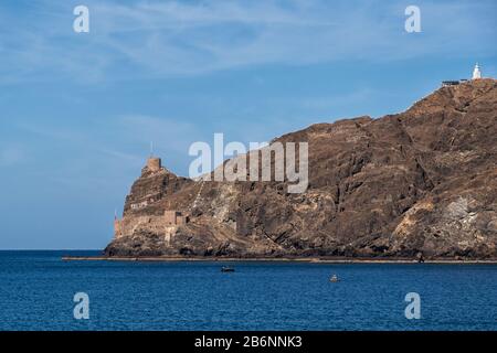 Festung an der Küste von Muscat im Oman Stockfoto