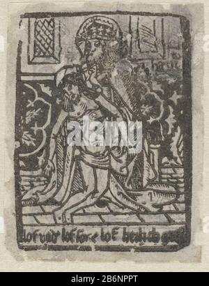 Genadetoel Heilige drie-eenheid Mercy Seat Holy Trinity Objekt Typ: Bild Artikelnummer: RP-P-1939-437 Aufschriften / Marken: Aufschrift, Rekto unten Mitte, gedruckt: "Lob vad Lobe sone Lobe Holy (Ghost?)" Beschreibung: Gott der Vater mit dem Körper des toten Christus auf ihrem Schoß. Darunter befindet sich eine Schralle. Hersteller : Druckmaschine: Anonymer Ort Herstellung: Leiden Datum: 1490 - 1510 Physikalische Merkmale: Holzschnittmaterial: Papiertechnik: Holzschnitt Abmessungen: Bild: H 68 mm × W 50 mm Betreff: Gott der Vater steht oder sitzt, den Körper Christi haltend, "Pitia © -the-Notre-Seigneur" Stockfoto