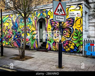 Graffiti Buck Street Camden Town London Stockfoto