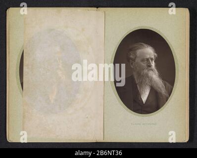 Retuschiertes Porträt eines unbekannten Mannes mit einer BaardCliché Retusche (Titelobjekt) Objekttyp: Fotomechanische Druckseite Objektnummer: RP-F-2001-7-108-2 Hersteller: Fotograf: P. Piquepéclichemaker: Anonymer Termin: CA . 1875 - in oder vor 1885 Material: Papiertechnik: Woodburytypie Abmessungen: Bild: H 114 mm × b 86 mm Betreff: Historische Personen namentlich nicht bekannt (+ (voll-)Büstenporträt) Bart Stockfoto