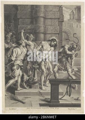 Geseling van Christus Ego in flagella paratus sum (titel op object) Flogging von ChristusEgo in flagella paratus sum (title object) Objekttyp: Picture Item Number: RP-PHS 1Catalogusreferentie: Hollstein Dutch 10-1 (2) Markierungen / Marken: Sammlermarke, Verso, Stempel: Lugt 10's Mark, Verso, gestempelt: Lugt 11numer, recto lower right handschriftlich '1' Hersteller: Druckmaschine Pieter de Bailliu (I) (denkmalgeschütztes Gebäude), entworfen von Abraham van Diepenbeeck (denkmalgeschütztes Gebäude) Herausgeber: Martinus van den Enden ( I) (denkmalgeschütztes Gebäude) Ort Herstellung: Antwerpen Datum: 1623 - 1660 Körperliche Meisterleistung Stockfoto