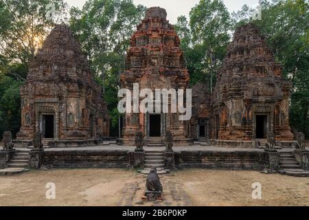 Preah Ko Tempel in Kambodscha in der Nähe von Angkor Wat Stockfoto