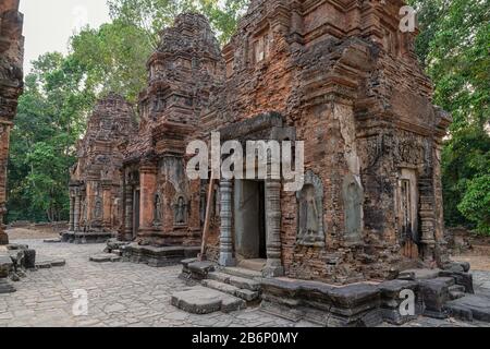 Preah Ko Tempel in Kambodscha in der Nähe von Angkor Wat Stockfoto