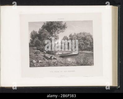 Gezicht op (vermoedelijk) de seine te Meudon Vue pry au Bas-Meudon (titel op object) France (serietitel) View of (vermutlich) the seine to MeudonVue prize au Bas-Meudon (title object) France (serietitle) Property Type: Print page Item Number: RP-F 2001-7-1540-37 / Prints: Beschriftung: Beschriftung: Beschriftung: Beschriftung: Beschriftung: Beschriftung: Beschriftung "Rittner & Goupil Boulevd Montmartre 15'opschrift, recto, printed:" NP Lerebours Place du Pont Neuf 15'opschrift, recto, printed: "HR. Bossance Quai Voltaire 11' Hersteller : Druckerhersteller Charles-François Daubigny (börsennotiertes Objekt) zum Zeichnen: Anonym auf Bildern von Noël Marie P Stockfoto