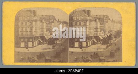 Gezicht op Boulevard de Strasbourg in Parijs Paris Instantane (serietitel op object) Boulevard de Strasbourg in Paris Paris Sofort (Serie title object) Immobilien Typ: Stereobilie Artikelnummer: RP-F F05536 Aufschriften / Marken: Aufschrift verso, handschriftlich "Boulevart the Strasbourg" Hersteller: Fotograf: Ort Herstellung Paris Datum: CA. 1850 - ca. Material: Papierkarton Technik: Albumindruck Abmessungen: Sekundäres Medium: H 85 mm × W 175 mm Betreff: Straße tierische Traktion, tierisches Fahrzeug (Wagen etc.) Schaufenster, Schaufenster wo: Boulevard St Stockfoto