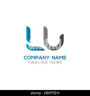 Anfängliche Vektor-Vorlage für das Design von Geschäftslogos mit LU-Buchstaben. Abstraktes LU-Logo Stock Vektor