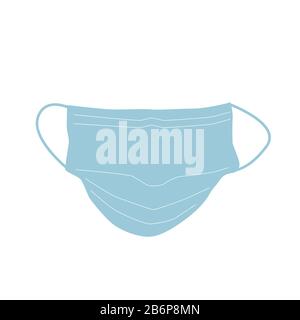 Medizinischer Smog maskiert Staubschutz vor Gefahr oder Gesundheitskrankheit Husten Atemschutzgeräte Krankenhausallergie Stock Vektor