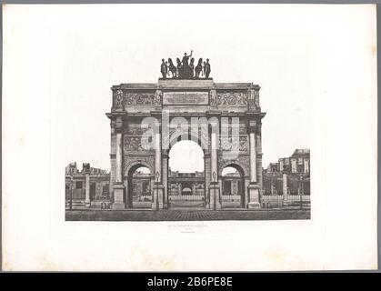 Gezicht op de Arc de Triomphe du Carrousel te Parijs Arc de Triomphe du Carrousel (titel op object) Ansicht des Arc de Triomphe du Carrousel nach ParijsArc de Triomphe du Carrousel (title object) Objekttyp: Fotomechanische Druckseite Artikelnummer: RP-F 2001-7-1744-3 Hersteller: Édouard Denis Baldéclichograpatior: Denis: Baldématiker: Carclichymaker: Denis: Carrios Edouard Denis Baldus (Listed Property) Herstellung: Fotograf: Place du Carrouselklischeemaker: Paris Datum: CA. 1865 - oder für 1875 Material: Papiertechnik: Fotogravur Abmessungen: Druck: H 316 mm × W 411 mm Motiv: Triumphales Bogenmaß Stockfoto