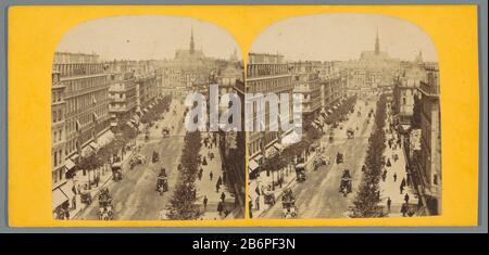 Blick auf den Boulevard Haussmann und die Sainte-Chapelle in ParijsBoult. Hausmann et la ste Chapelle (Titelobjekt) Paris Instantanné (Serientitel Objekt) Objekttyp: Stereobild Objektnummer: RP-F-F05631 Aufschriften / Marken: Aufschrift, Verso, handschriftlich, 'Jahr [...] no 18.'Zahl, verso, gedruckt, 'Nr. 48' Hersteller : Fotograf: Anonymer Ort Herstellung: Paris Datum: CA. 1850 - ca. Material: Papierkarton Technik: Albumindruck Abmessungen: Sekundäres Medium: H 84 mm × W 177 mm Betreff: Straßenkirmes (außen) Wo: Boulevard HaussmannSainte Chapel Recruitment Liefern Stockfoto