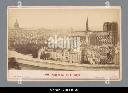 Gezicht op de Notre-Dame te Parijs Panorama Sud de Paris (titel op object) Gezicht op de Notre-Dame te ParijsPanorama Sud de Paris (titel op object) Objekttyp : foto kabinetfoto Objectnummer: RP-F-F 19745 Inscriptions / Merkur: Nummere, recto, gestempeld: '1753.'Printausgabe, Paris. 'Maison Martinet/ 12, Boulevard des capucines 12,/ Grand-Hotel, Paris.' Hersteller: Fotograaf: Ernest Ladrey (vermeld op object)Plaats Herstellung: Parijs dating: 1860 - 1890 Material: Karton Fotopapier Techniek: Albuminedruk Abmessungen: Sekundaire Stockfoto