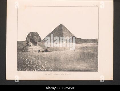 Gezicht op de Piramide van Cheops en de Sfinx van Gizeh Die große Pyramide und der sphynx (titel op object) Ansicht der Cheops-Pyramide und der Sphinx GizehDie große Pyramide und Sphinx (title object) Objekttyp: Fotomechanische Druckseite Artikelnummer: RP-F 2001-7-1171-2 Hersteller: Fotograf: Klischeemonhersteller: Anonymer Ort Herstellung: Gizeh dating: 1864 - 1869 Material: Papierabmessungen: Druck: H 170 mm × W 210 mmToelichtingPrent auf zweiter, nicht nummerierter Seite nach Seite 13. Betrifft: Ägyptische Pyramiden (Weltwunder) Wo: Pyramiden von Gizeh Sphinx von Gizeh Stockfoto