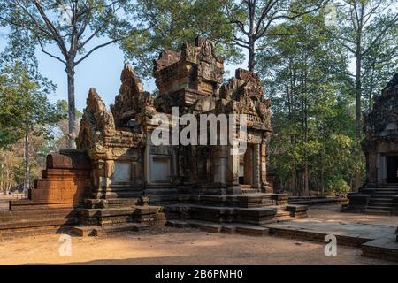 Chau Say Tevoda-Tempel in der Nähe von Angkor Wat in Kambodscha Stockfoto