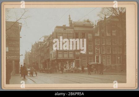 Gezicht op de Vijzelstraat vanaf de Keizersgracht in Amsterdam Gezicht op de Vijzelstraat vanaf de Keizersgracht in Amsterdam Objekttyp: Kabinetfoto Objectnummer: RP-F-00-759 Inscriptions / Merkens: Opschrift, verso, handgeschreven: 'Oude Huzenstraizzen de Vizelgrar. After ter ver-Breeding van de Vijzelstraat.'naam, verso, gestempelt: 'Vosmaer' Hersteller: Fotograaf: Gebr. van R. (vermeld op object)uitgever: Gebr. van R. (vermeld op object)Plaats Herstellung: Amsterdam dating: CA. 1880 - ca. 1900 Material: Fotopapier karton Techniek: D Stockfoto