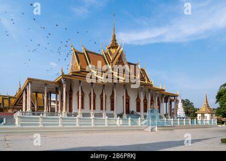 Die Silber-Pagode im Königspalast in Phnom Penh, Kambodscha Stockfoto