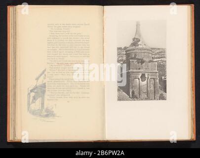 Gezicht op de graftombe van Absalom in Jeruzalem Grab von Absalom (titel op object) Ansicht des Grabes von Absalom in Jerusalem Grab von Absalom (title object) Objekttyp: Fotomechanische Druckseite Objektnummer: RP-F-2001-7-559B-6 Hersteller: Hersteller: Anonymer Standort Herstellung: Jerusalem Datum: CA. 1882 - oder für das Material von 1892: Papiertechnik: Abmessungen der Photogravure: Druck: H 121 mm × W 75 mmToelichtingPrent Vorderseite 646. Betrifft: Grab, Grab wo: Grab von Absalom Stockfoto