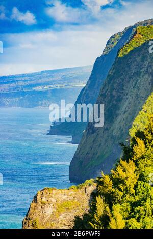 USA, Hawaii, Big Island, Pololu Valley, Nordufer Stockfoto