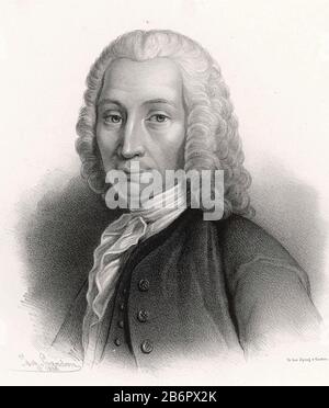 Anders CELSIUS (1701-1744) schwedischer Astronom, Physiker und Mathematikhistoriker Stockfoto