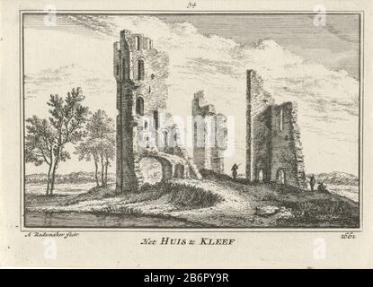 Blick auf die Ruinen von Huis ter Kleef Haarlem, die Situation um 1661. Hersteller : Druckmaschine: Abraham Rademacher (denkmalgeschütztes Gebäude) Herausgeber: Willem Barents Verlag: Antoni Schoonenburg Herstellung: Amsterdam Datum: 1727 - 1733 Physikalische Merkmale: Ätzmaterial: Papiertechnik: Ätzmaße: Plattenkante: H 80 mm × W 115 mmToelichtingIllustratie: Abraham Rademaker, Matthaeus Brouërius von Niedek, Isaac Le Long, Kabinett Dutch und Kleefsche outheden und (...) bedeutende Stadt- und Landbauten, Willem Barents und Antoni Schoonenburg: Amsterdam, 1727-1733, Ill. . Nr. 54. S Stockfoto