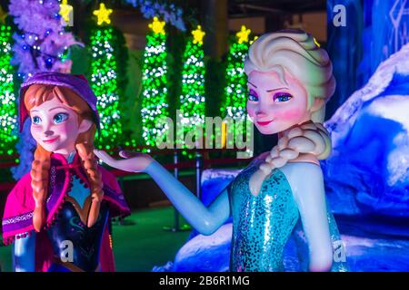 Display für den Film Frozen in Taipei Taiwan Stockfoto