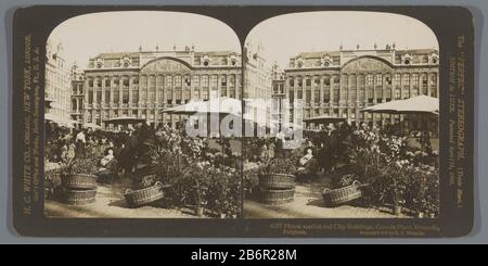 Gezicht op een bloemenmarkt en het Huis van de Hertogen van brabant in Brussel Blumenmarkt and City Buildings, Grande Place, Brüssel, Belgien (titel op object) Blick auf einen Blumenmarkt und das Haus der Dukes of brabant in Brüssel Blumenmarkt und Stadtgebäude, Grande Place, Brüssel, Belgien (Titelobjekt) Eigenschaftstyp: Stereobild Artikelnummer: RP-F F12382 Beschriftungen/Marken: Stockfoto