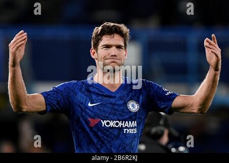 Marcos Alonso von Chelsea - Chelsea gegen Liverpool, Die fünfte Runde des Emirates FA Cup, Stamford Bridge, London, Großbritannien - 3. März 2020 nur redaktionelle Verwendung - es gelten Einschränkungen für DataCo Stockfoto