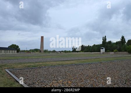 September 2019 im Konzentrationslager Sachsenhausen in Deutschland Stockfoto