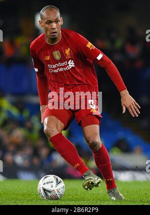 Fabinho von Liverpool - Chelsea gegen Liverpool, Die fünfte Runde des Emirates FA Cup, Stamford Bridge, London, Großbritannien - 3. März 2020 nur redaktionelle Verwendung - es gelten Einschränkungen für DataCo Stockfoto