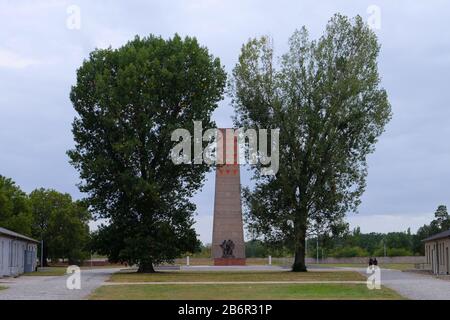 September 2019 im Konzentrationslager Sachsenhausen in Deutschland Stockfoto